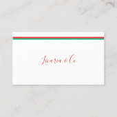 Modern Clean Line Business Cards 名刺 (裏面)
