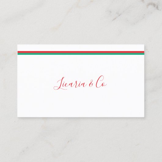 Modern Clean Line Business Cards 名刺 (裏面)