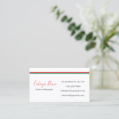 Modern Clean Line Business Cards 名刺 (スタンド正面)