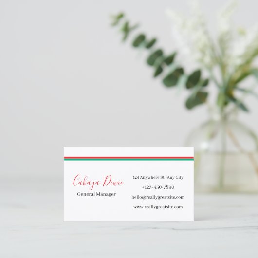 Modern Clean Line Business Cards 名刺 (スタンド正面)
