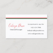 Modern Clean Line Business Cards 名刺 (正面)