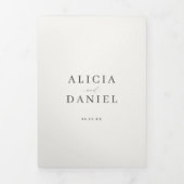 Modern clean minimal editorial photo QR wedding 三つ折り招待状 (カバー)