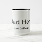 Modern Clean Minimalist Dad Hero Gift マグカップ (中央)