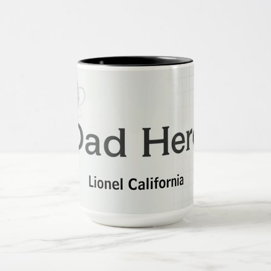 Modern Clean Minimalist Dad Hero Gift マグカップ (中央)