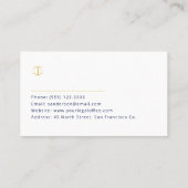 Modern clean navy blue attorney at law name 名刺 (裏面)