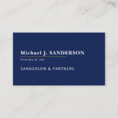 Modern clean navy blue attorney at law name 名刺 (正面)