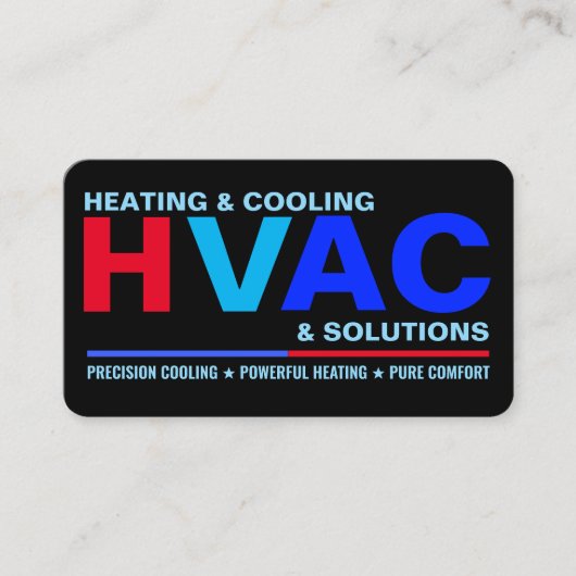 Modern Clean Professional HVAC Services 名刺 (正面)