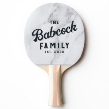 Modern Clean White Marble Stone Retro Family Name 