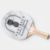 Modern Clean White Pineapple Wedding Arch &Name 卓球ラケット (横)