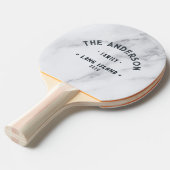 Modern Clean White Vintage Seaside Family Name 卓球ラケット (正面アングル)