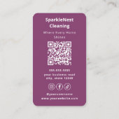 Modern Cleaning Company Branding House Cleaning 名刺 (裏面)