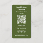 Modern Cleaning Company Branding House Cleaning 名刺 (裏面)