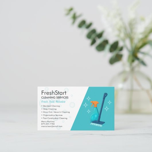 Modern Cleaning Service Professional 名刺 (スタンド正面)