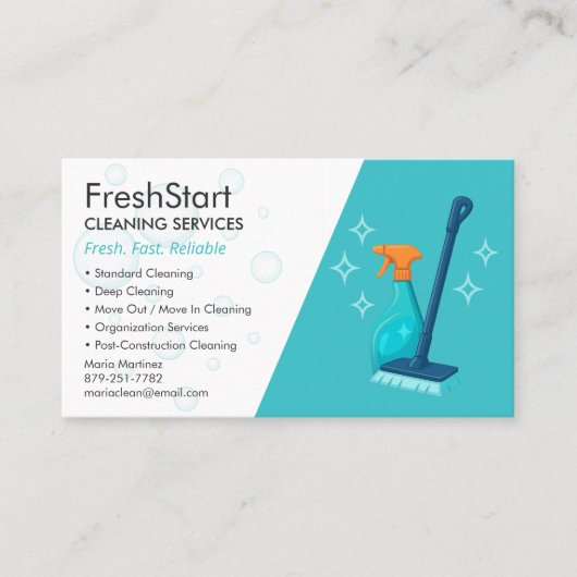 Modern Cleaning Service Professional 名刺 (正面)