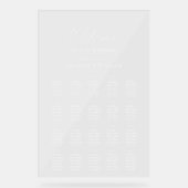 Modern Clear Seating Chart アクリルサイン (正面)