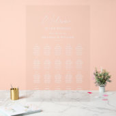 Modern Clear Seating Chart アクリルサイン (ウェディング)