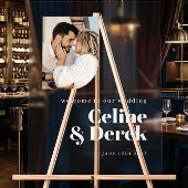 Modern Clear Wedding Photo Welcome Acrylic Sign アクリルサイン