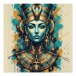 Modern Cleopatra – Abstract Liquid Colors Art フォトプリント