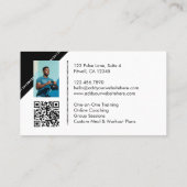 Modern Coach Personal Trainer Fitness Photos Gym 名刺 (裏面)
