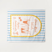 Modern Coastal Bachelorette Party Backdrop Banner タペストリー (正面(横))