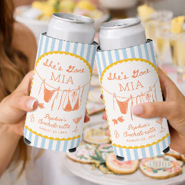 Modern Coastal Bachelorette Party Can Coolers スリム缶クーラー