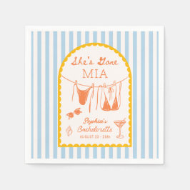 Modern Coastal Bachelorette Party Cocktail Napkins スタンダードカクテルナプキン