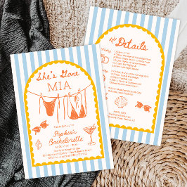 Modern Coastal Bachelorette Party Itinerary 招待状