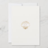 Modern Coastal Seashell Nautical Striped Wedding 招待状 (裏面)