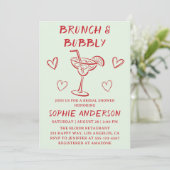 Modern Cocktail Brunch & Bubbly Bridal Shower      招待状 (スタンド正面)