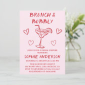 Modern Cocktail Brunch & Bubbly Bridal Shower      招待状 (スタンド正面)