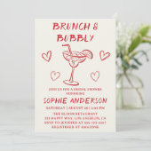Modern Cocktail Brunch & Bubbly Bridal Shower      招待状 (スタンド正面)
