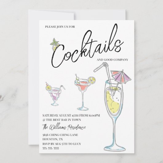 Modern Cocktail Party 招待状 (正面)