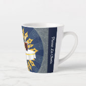 Modern Coffee Bar Deco Aesthetic Personalized カフェラテマグ (右)