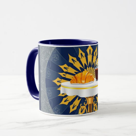 Modern Coffee Bar Deco Aesthetic Personalized マグカップ (正面左)