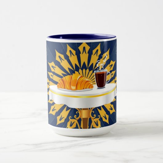 Modern Coffee Bar Deco Aesthetic Personalized マグカップ (中央)