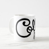 Modern Coffee Script Mug - Unique Groomsmen コーヒーマグカップ (正面左)