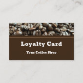Modern Coffee Shop Discount Reward Customer ロイヤリティカード (正面)