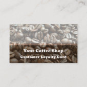 Modern Coffee Shop Discount Reward Customer ロイヤリティカード (正面)