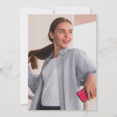 Modern Coffee Themed Graduation Party Photo 招待状 (裏面)