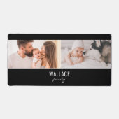 Modern collage Family Keepsake Photos personalize  デスクマット (正面)