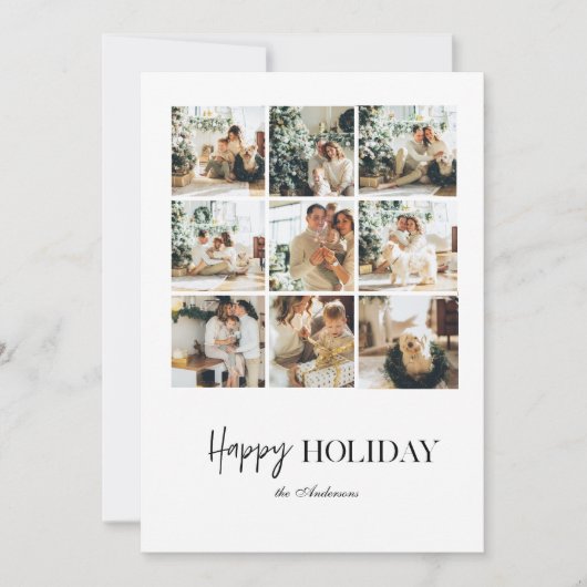 Modern Collage Family Photo | Happy Holiday (正面)