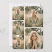 Modern Collage Graduation Announcement 招待状 (裏面)
