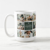 Modern Collage “Merry Christmas” Multi Photo コーヒーマグカップ (左)