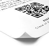 Modern College Fund Donation QR Code Sign ポスター (角)