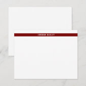 Modern Color Band Professional Technical Deep Red ノートカード (正面/裏面)