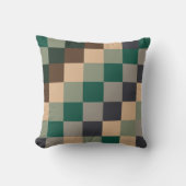 Modern Color Checks Checkerboard クッション (正面)