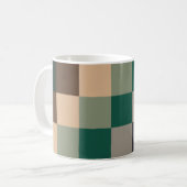 Modern Color Checks Checkerboard コーヒーマグカップ (正面左)