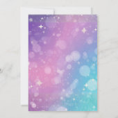 Modern Colorful 1st Birthday Rainbow Foil 招待状 (裏面)