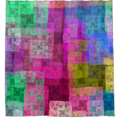 Modern colorful abstract  シャワーカーテン (正面)