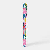 Modern Colorful Abstract Floral Pattern iPhone 16ケース (右側面)